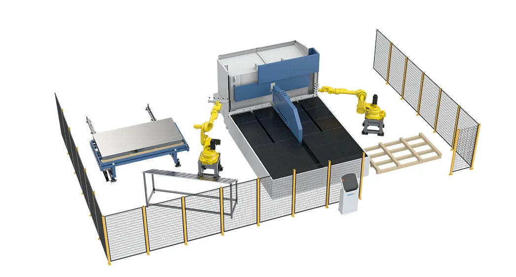 Sheet Metal Edge Bending Line with Automatic Loading & Unloading System